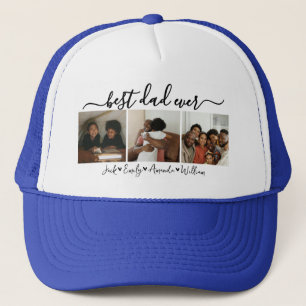 Casquette Custom Elegant Meilleur papa à jamais Collage phot