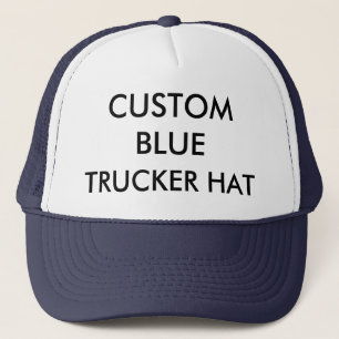 Casquette Custom Personalized NAVY BLUE & WHITE TRUCKER HAT