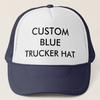 Casquette Custom Personalized NAVY BLUE & WHITE TRUCKER HAT