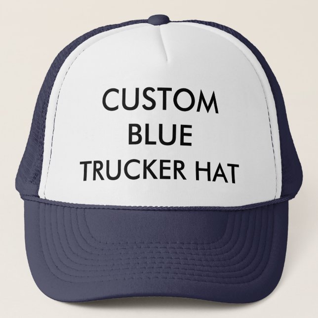 Casquette Custom Personalized NAVY BLUE & WHITE TRUCKER HAT (Devant)