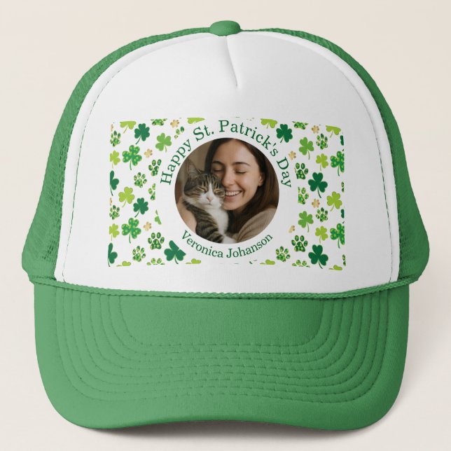 Casquette Custom St. Patrick’s Day Pet Lover  (Devant)