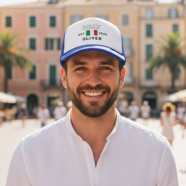 Casquette  Custom Trucker Cap for Italy Fans, Personalized  (Créateur téléchargé)