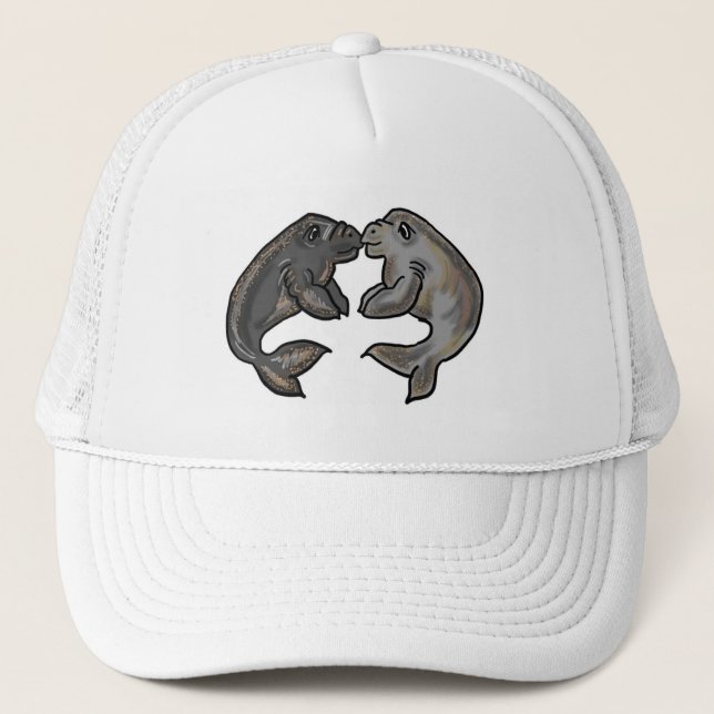 Casquette Cute baiser manatees design (Devant)