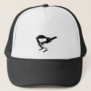 Casquette Cute Black White Little Chickadee Bird Faune