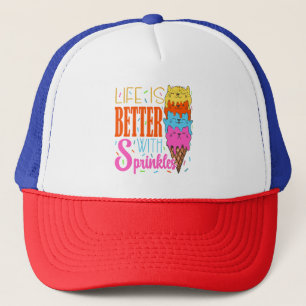 Casquette Cute Cats Life is Better With Sprinkles Amoureux d