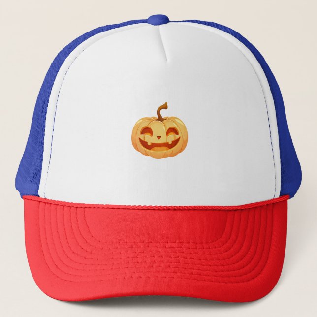 Casquette Cute Citrouille Jack-o'-lantern Turtle Mer Hallowe (Devant)
