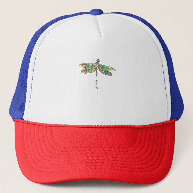 Casquette Cute Colored Dragonfly T-Shirt (Devant)