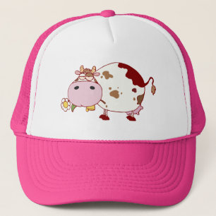 Casquette Cute Cow Design Agritourisme Vie de ferme Béton Or