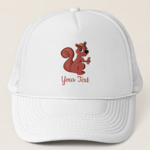 Casquette Cute écureuil en dessin animé avec un chapeau de c