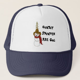 Casquette Cute Folk Art Cowboy Snowman