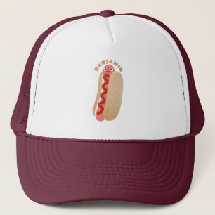 Casquette Cute funny hot dog Weiner cartoon