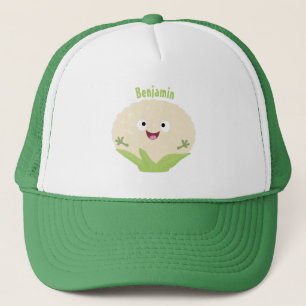 Casquette Cute happy cauliflower vegetable cartoon 