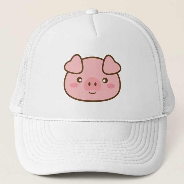 Casquette Cute Kawaii Cochon (Devant)