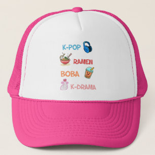 Casquette Cute Kawaii K-Pop Ramen Boba Bubble Tea K-Drama