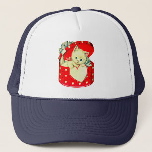 Casquette Cute Kitten Coeur Vintage Chat Retro Kitty