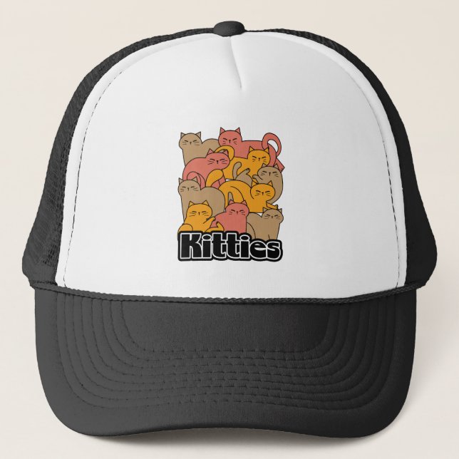 Casquette Cute Kitties Design - Cat Art adorable (Devant)