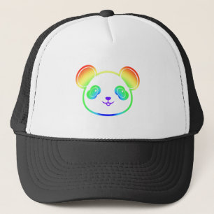 Casquette Cute Panda Bear Dans Les Couleurs De L'Arc-En-Ciel