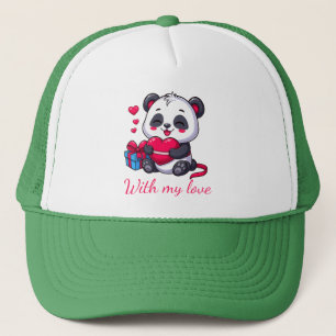 Casquette Cute Panda Hugging Heart