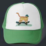 Casquette Cute Skateboard Tabby Cat<br><div class="desc">VÉRIFIEZ MEOWT ! Avez-vous déjà vu un chat skateboard ? Découvrez ce casquette de chat amusant et regardez ma boutique pour plus d'articles assortis comme des tasses,  des autocollants et plus encore. Et bien sûr plus de trucs de chat aussi. Customisez ceci avec un nom ou un autre texte.</div>