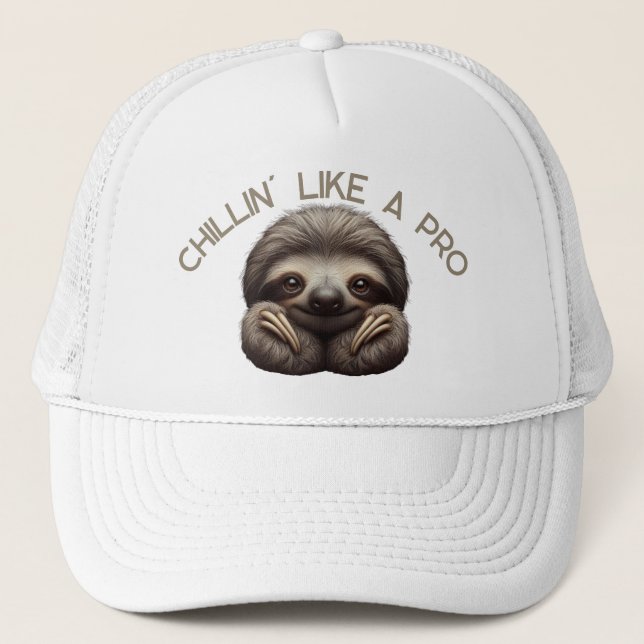 Casquette Cute Sloth Chillin comme un Pro (Devant)