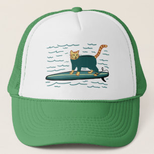 Casquette Cute Surf Tabby Cat