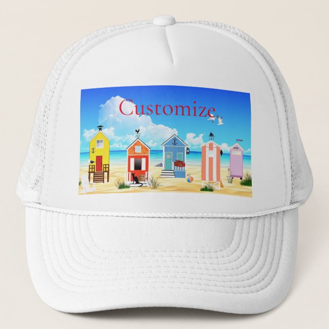 Casquette Cute Tiny Beach Shacks Thunder_Cove (Devant)