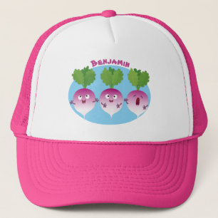 Casquette Cute turnip légumes trio chanter dessin animé