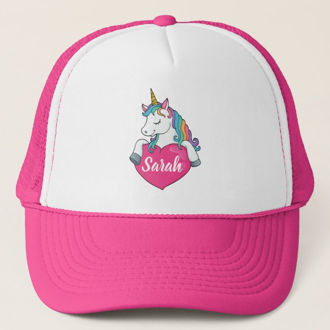 Casquette Cute Unicorn Personalized Name  (Devant)