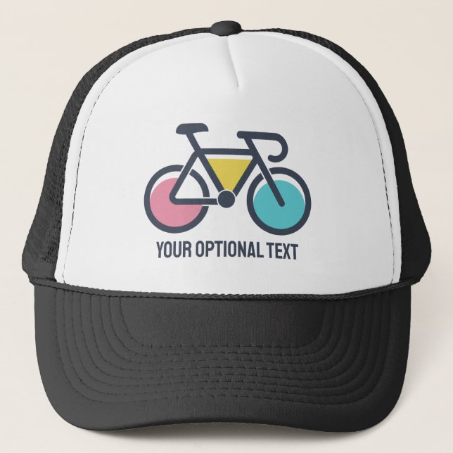 Casquette Cyclisme de texte personnalisé (Devant)