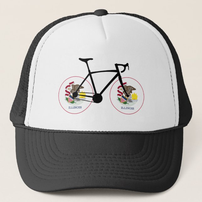 Casquette Cyclisme sous le drapeau de l'Illinois (Devant)