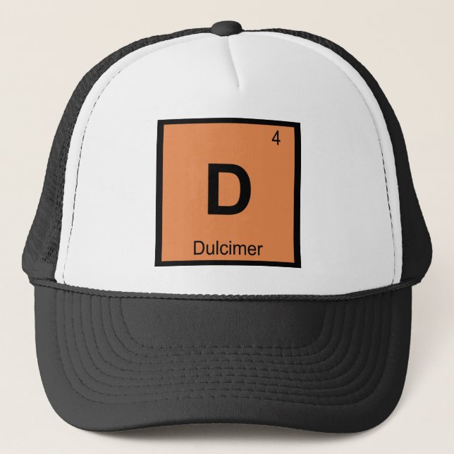Casquette D - Musique de Dulcimer Chimie Symbole du tableau  (Devant)