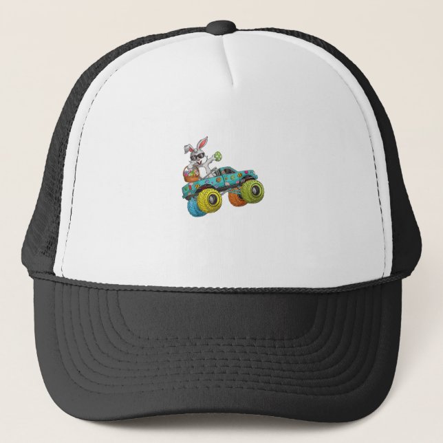 Casquette Dabbing Bunny Happy Easter Monster Truck Lovers Ki (Devant)