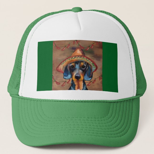 Casquette Dachshund Cinco de Mayo (Devant)