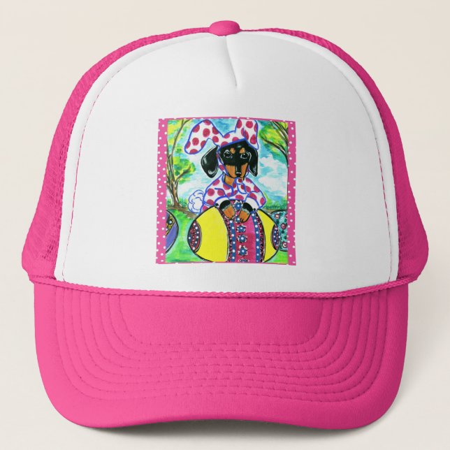 Casquette Dachshund de Pâques (Devant)