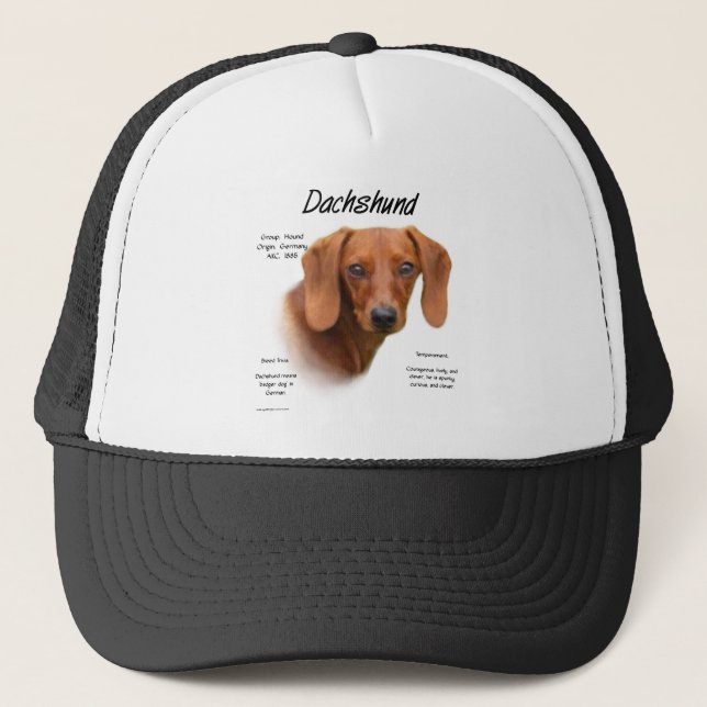 Casquette Dachshund (lisse) (Devant)