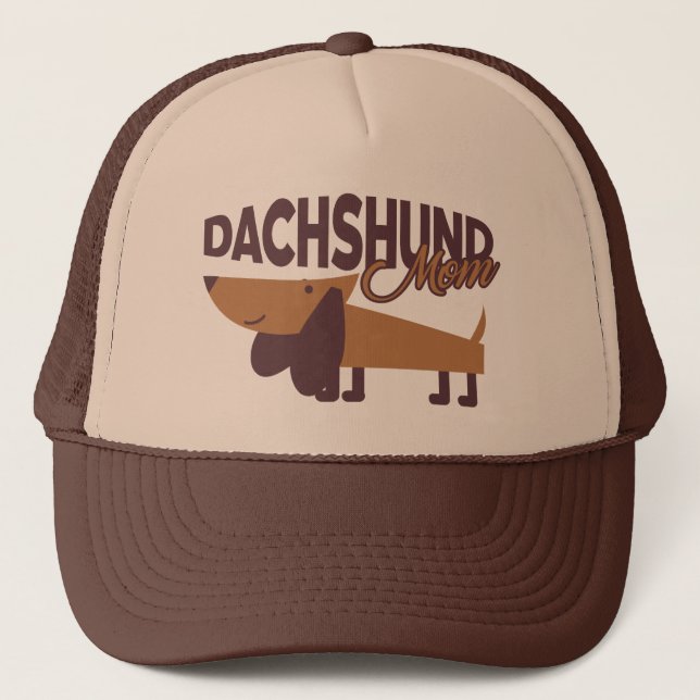 Casquette Dachshund Maman Trucker Chapeau (Devant)