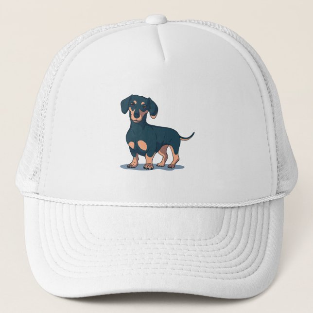 Casquette Dachshund noir (Devant)
