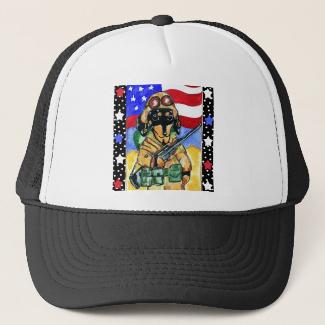 Casquette Dachshund Soldat (Devant)