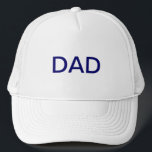 Casquette DAD Fête des pères typographie bleu sur blanc<br><div class="desc">casquette "DAD" - particulièrement pour la Fête des pères,  ou comme un cadeau pour un nouveau père. Mais aussi super pour célébrer n'importe quel papa n'importe quel jour.</div>
