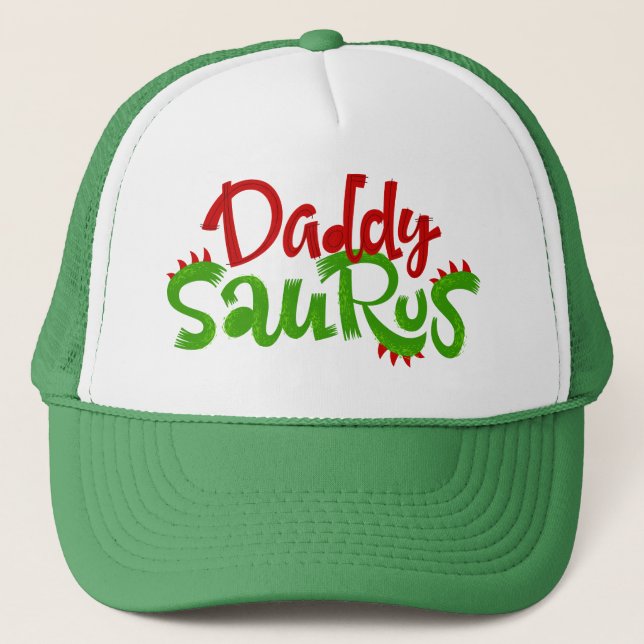 Casquette Daddy Saurus Dinosaur Lettres (Devant)