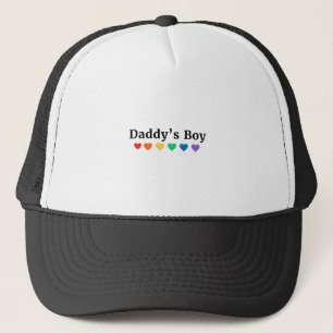 Casquette Daddy's Boy, Pride Rainbow Hearts, Funny Cool LGBT