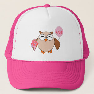 Casquette d'âge d'anniversaire de la Chouette