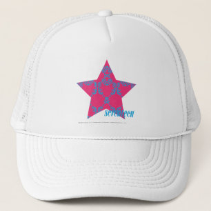Casquette Damassé 2 Aqua-Magenta