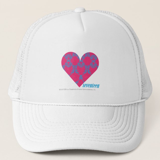 Casquette Damassé 4 Aqua-Magenta (Devant)