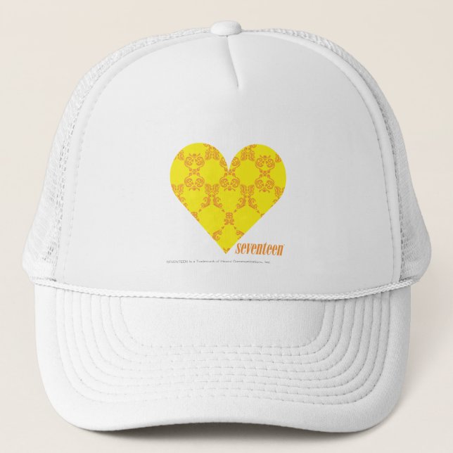 Casquette Damassé 4 jaune-orange (Devant)