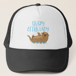 Casquette dame folle de loutre mignonne !