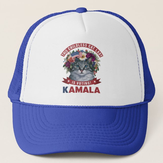 Casquette Dames de chat sans enfant pour kamala harris (Devant)