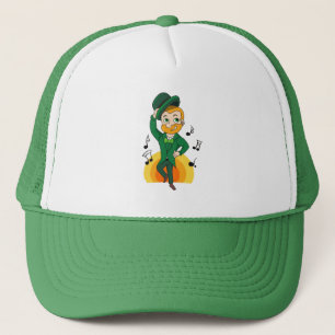 Casquette Dancing leprechaun, dessin animé de la Saint Patri