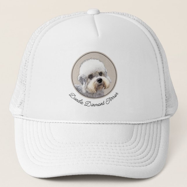 Casquette Dandie Dinmont Terrier Peinture Chien Art original (Devant)