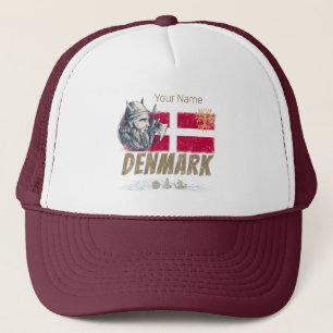 Casquette Danemark pavillon vintage viking et navire souveni